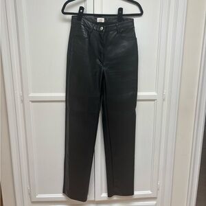 Wilfred Black Leather Trousers